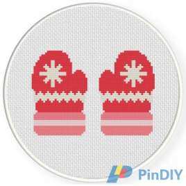Daily Cross Stitch - Winter Mittens