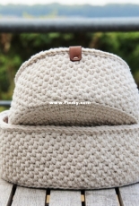 Go Handmade - Moss Stitch Basket - Round - Free