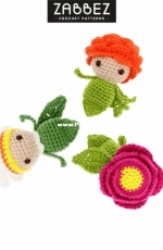 Zabbez - Bas den Braver - Mini Peony Patty, Ranunculus Ron and Orchid Lola