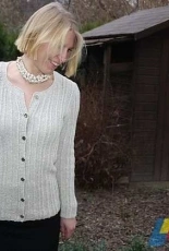 Beige Cable Rib Jacket by Jutta Maria Guerth/ Craftrebella-English,German-Free