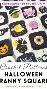 Raffamusa Designs - Raffaella Tassoni - Halloween Granny Squares CAL 2020
