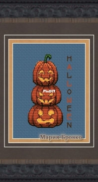 Pumpkin Pyramid with Faces by Maria Brovko