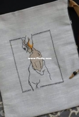 Linen lingerie bag for travelling