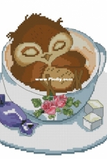 Dream Stitch - A Cup Of Sleeping Owl XSD