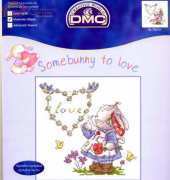 DMC BL750 Somebunny to Love - First Initial Canvas