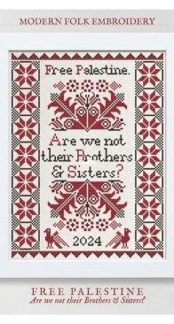 Modern Folk Embroidery - Free Palestine - Free