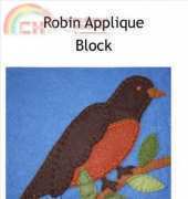 Wee Folk Art-Robin Applique Block