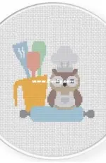 Daily Cross Stitch - Kitchen Owl