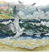 Playful Gulls from Stoney Creek Collection Book 137 Beauty by the Sea, 1995 XSD
