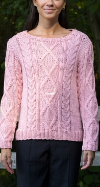Classic Cables Pullover by Therese Chynoweth - Cascade Yarns - FREE