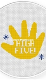 Daily Cross Stitch - High Five