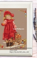 Ameli Stitch - Girl with Apples by Anna Smith / Kuznetsova