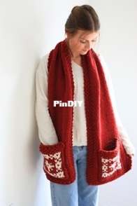 Nordic Style Pocket Scarf by Claire King - King and Eye