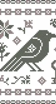 Cross Stitch Verbena - Old Raven by Irina Veber - free .xsd