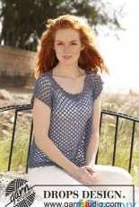 Drop Designs - Florette - Crochet Top in Cotton Viscose - Free