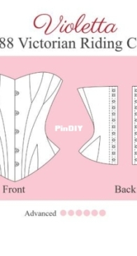 Aranea Black - Violetta 1888 Victorian Riding Corset - Sizes A-P