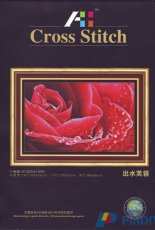 AH Design Cross Stitch 010798 - Red Rose and Dew