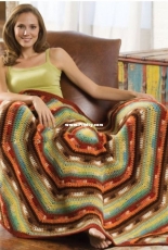 Red Heart - Marianne Forrestal - LW2398 - Big Octagon Throw - Free