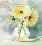 I Love Cross Stitch MK-002 Lemon Sherbert Gerbera