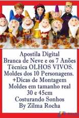 Costurando Sonhos by Zilma Rocha Atelie Branca de Neve e os 7 Anoes Felt pattern Potuquese
