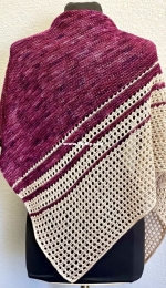 Baah Yarn-The Fuchsia Is Bright Shawl by Mira Coole