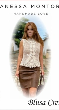 Handmade Love - Vanessa Montoro - Creta Blouse - Blusa Creta - Portuguese