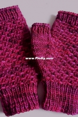 Double woven mitts by Susan Distel