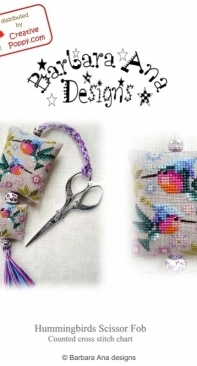 Creative Poppy - Barbara Ana Designs - Hummingbird Scissor Fob PCS + XSD