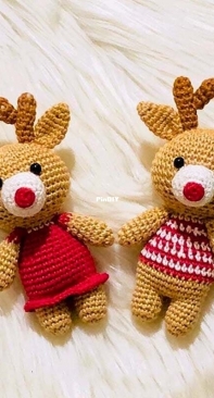 Souvenir Handcrafts - Dewi Wahyuni - Amigurumi Reindeer Couple