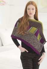 Lion Brand Yarn-L40517- Mixed Media Poncho by Irina Poludnenko - Free