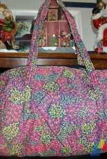 sac solide doublé de ouatine en tissu avec petite poche sur le côté