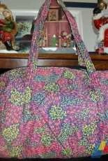 sac solide doublé de ouatine en tissu avec petite poche sur le côté
