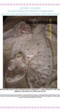 Angies Angels 6 All in One Romper Suit Hat and Bootees