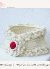 Sophie and Me - Ingunn Santini - Winter White Buttoned Ear Warmer