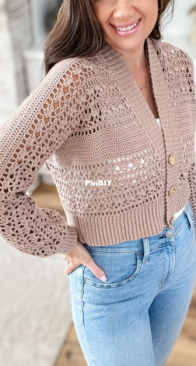 MJs Off The Hook Designs - Michelle Moore - Caribbean Crop Cardigan