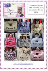 Claires Baby & Doll Handknit Designs - #H14 Car Seat Blanket Collection - English