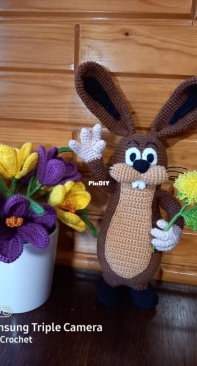 BtcsCrochet - Breierné Terjéki Csilla - BTCS-101 - Rabbit Friend of Krtek - Kisvakond barátja Nyuszi - Hungarian