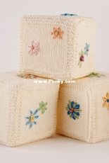 Embroidered Baby Blocks by Lion Brand Yarn - Free