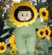 YvonneKnits - Sunflower Daisy & Daisy Baby - Knit Toy