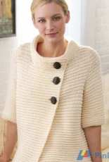 Red Heart-WR2175-Knit Ribbed Cardigan by Heather Lodinsky-Free