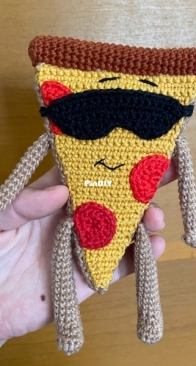 Steve pizza amigurumi