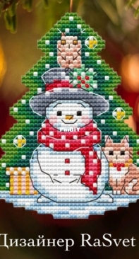 RaSvet  - Snowman Tree Ornament by Olga Ryazantseva