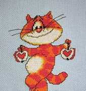 Cat with hearts
