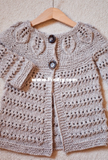 Mon Petit Violon - Leaves Cardigan