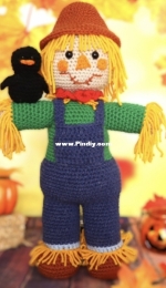 Stringy ding ding - Scarecrow Amigurumi Doll  - Free