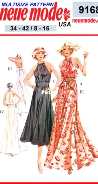 Neue Mode - 9168 Dress - Sizes 34-42 - German, Dutch, French, Spanish, Danish