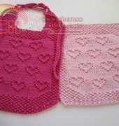 Hearts for Ruthie Washcloth by Elaine Fitzpatrick/ Down Cloverlaine-Free