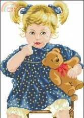 Vervaco 45.681 Girl with teddy pcs