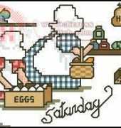 Saturday from Leisure Arts 3263 - Sunbonnet Sue Yesteryears Sweetheart