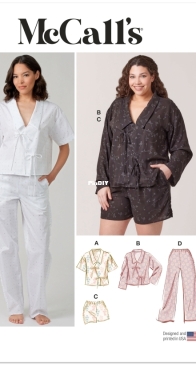 McCalls - M8612 - Misses Pajamas - Sizes XS-XL